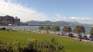 San Franciso Bay Bridge and park - 2011-02-23 Sav Fancisco Bridge take with Atrix 4g phone/camera